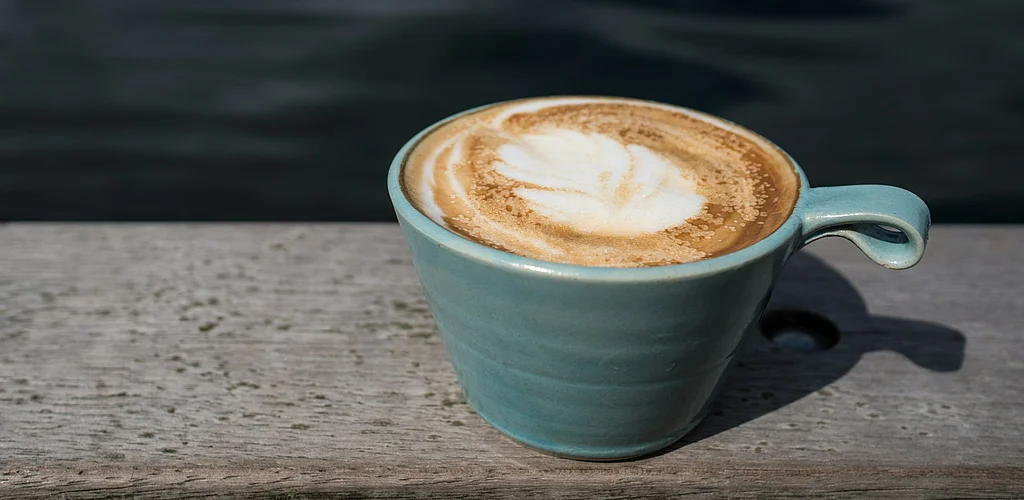 Coffee latte in mug